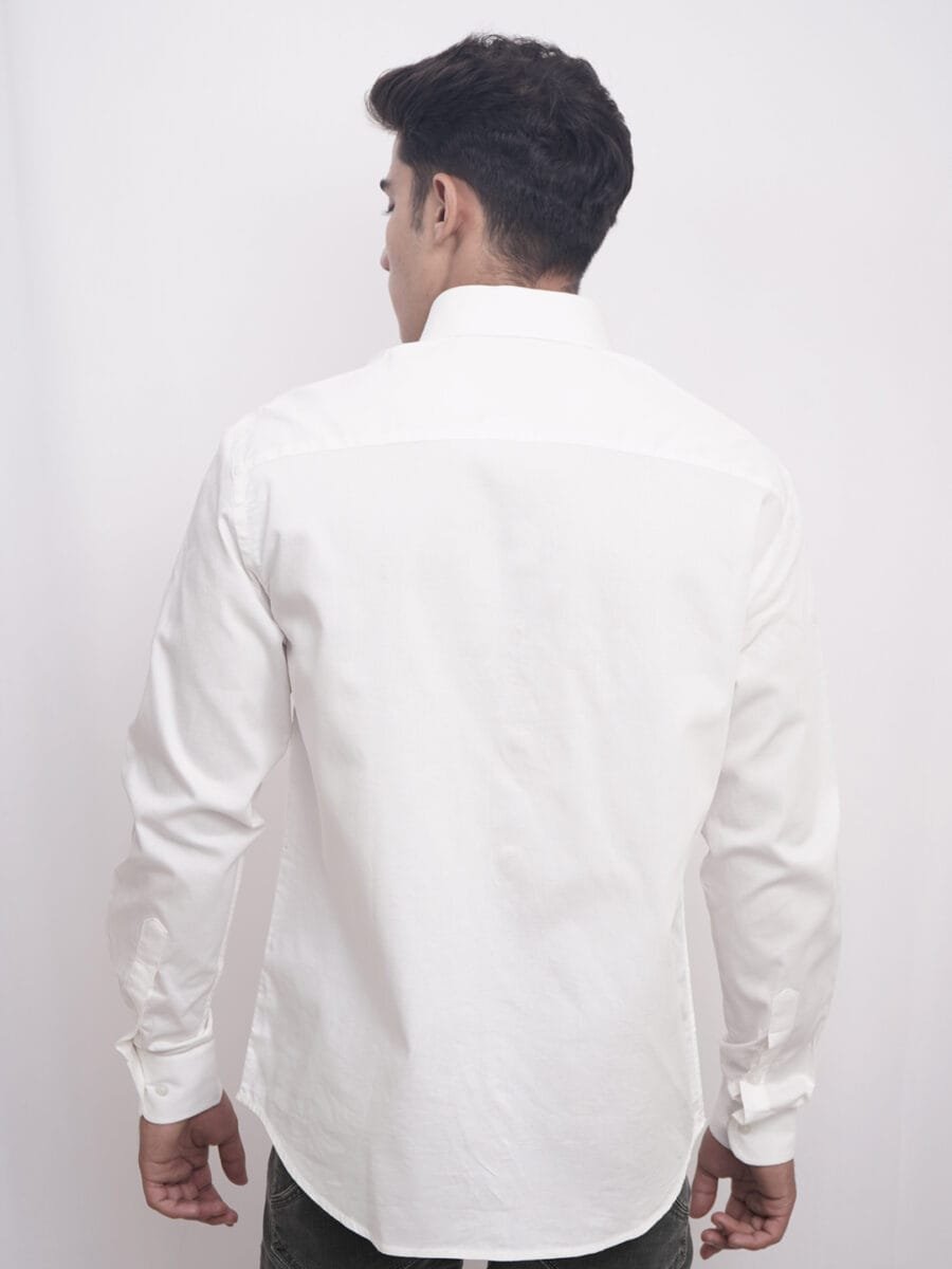 Authentic Natural Cotton Shirt for Men - White - Image 2