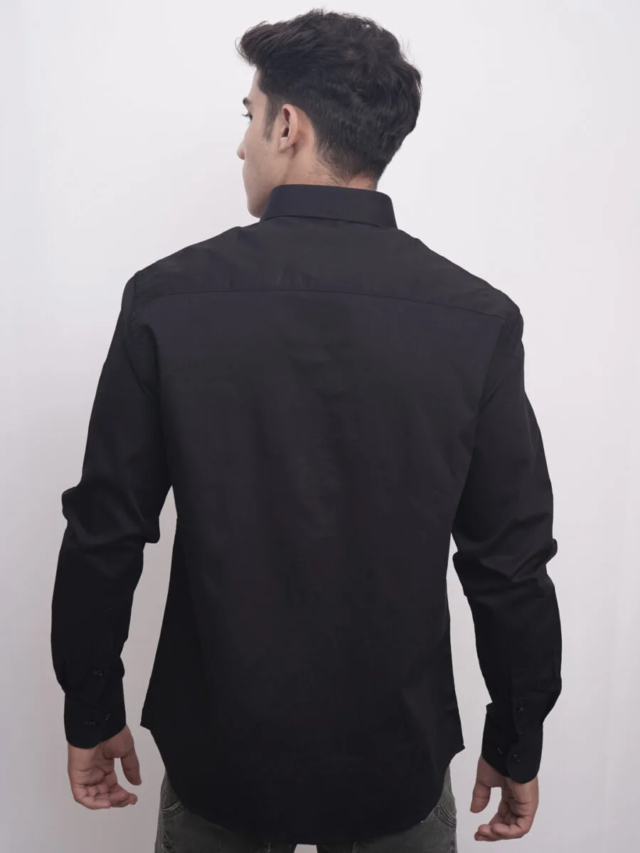 Authentic Natural Cotton Shirt for Men - Black - Image 2