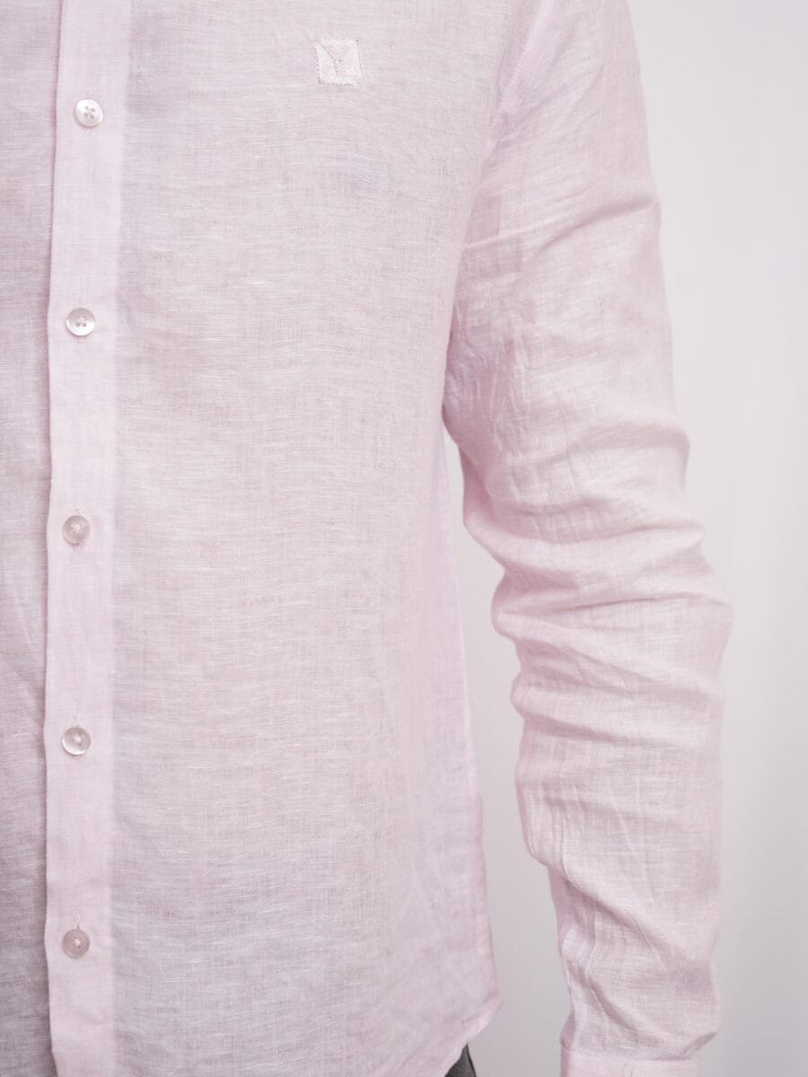 Imperial Linen Shirt for Men - Light Pink - Image 3