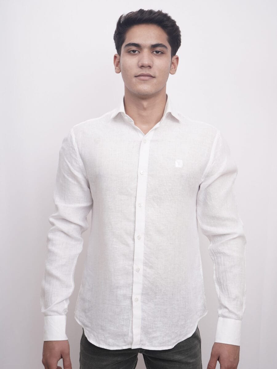 Imperial Linen Shirt for Men - White