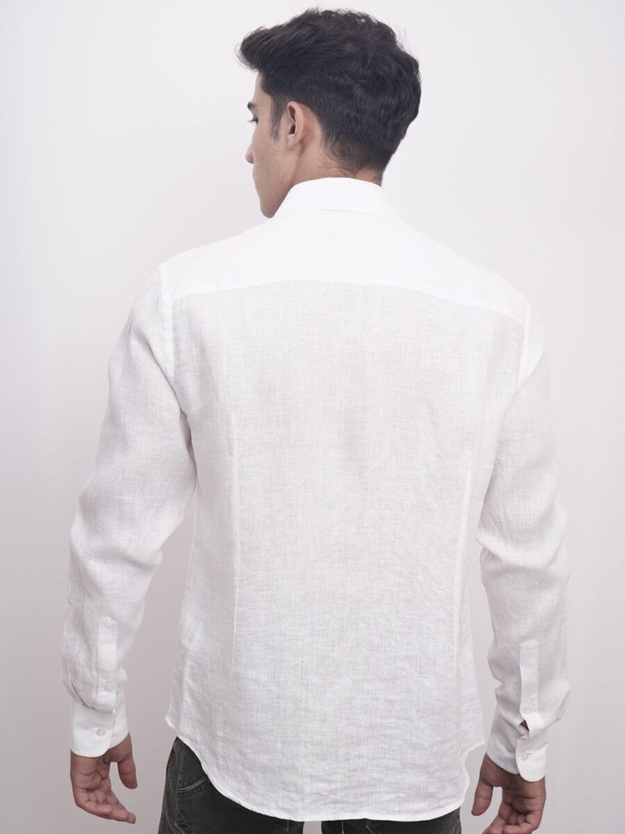 Imperial Linen Shirt for Men - White - Image 2