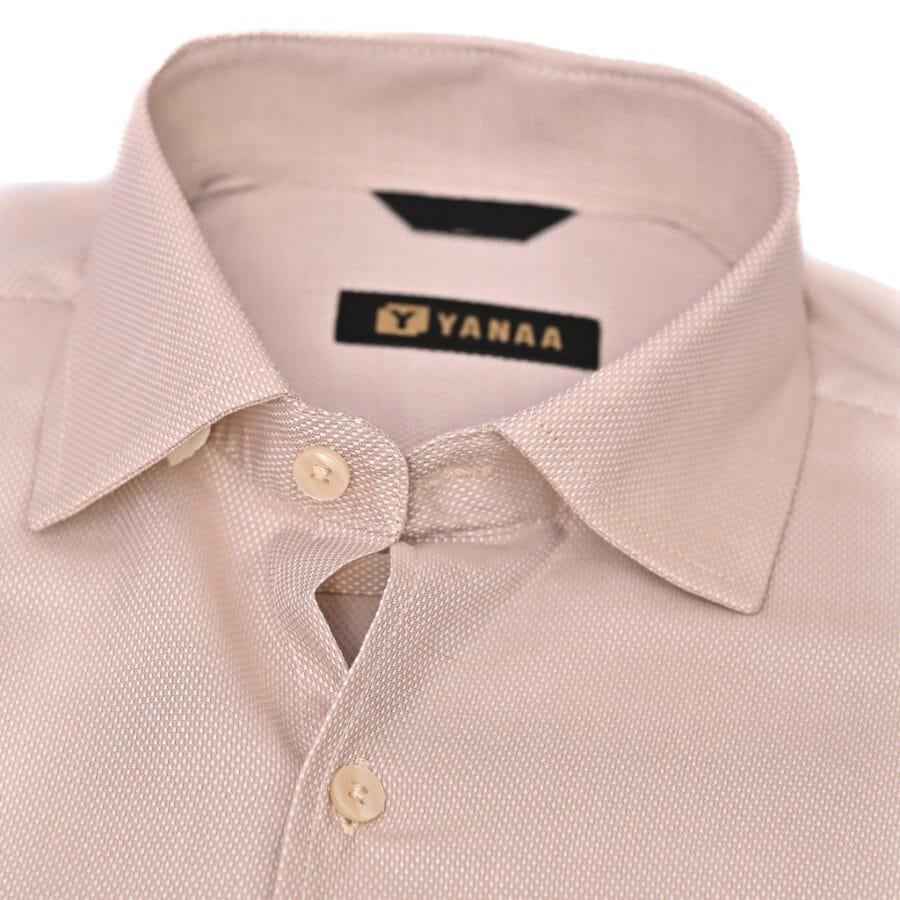 Royal Mulberry Cotton Shirt for Men - Beige (Small white dotted) - Image 5