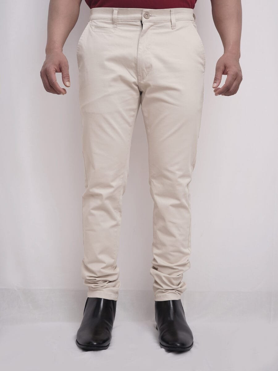 Luxury Elegant Cotton Pant for Men - Cream