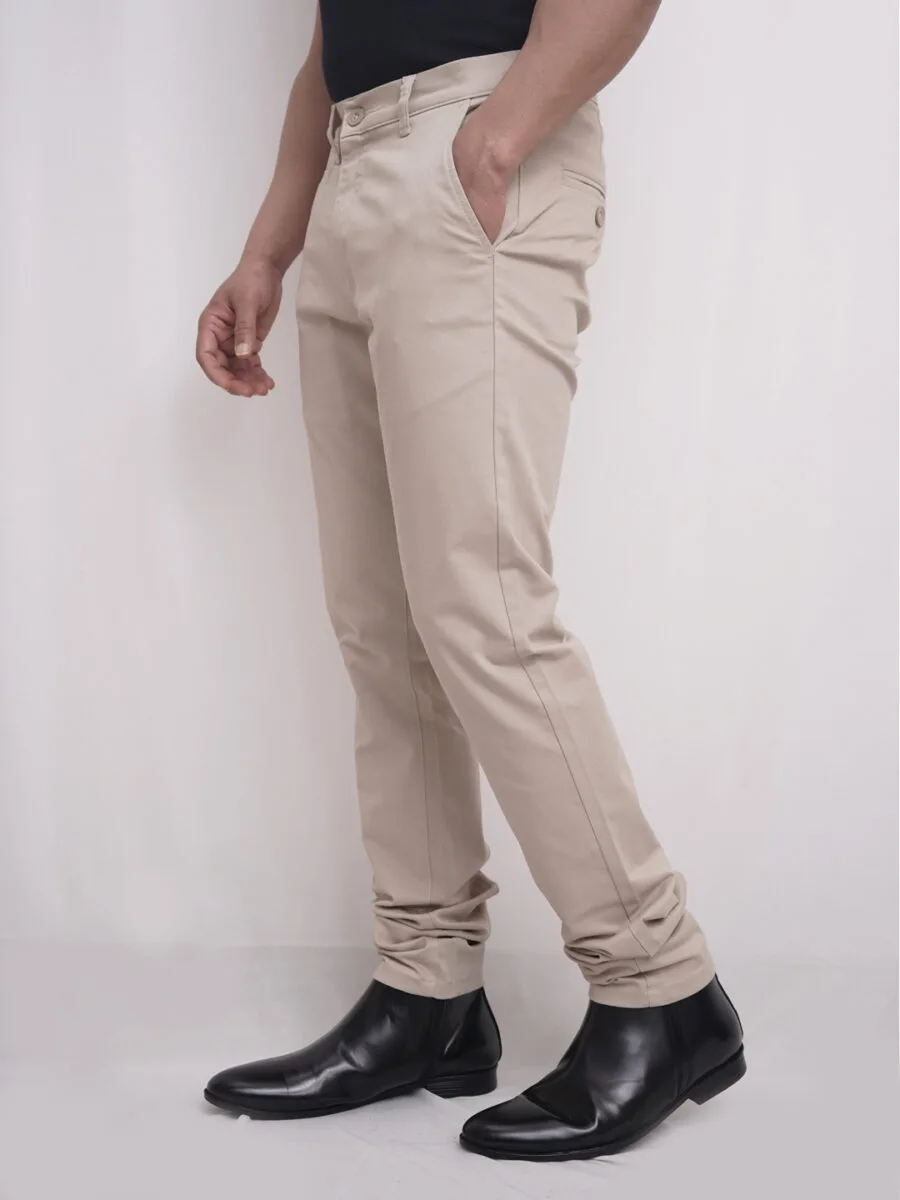 Luxury Elegant Cotton Pant for Men - Light Coffee - Image 2