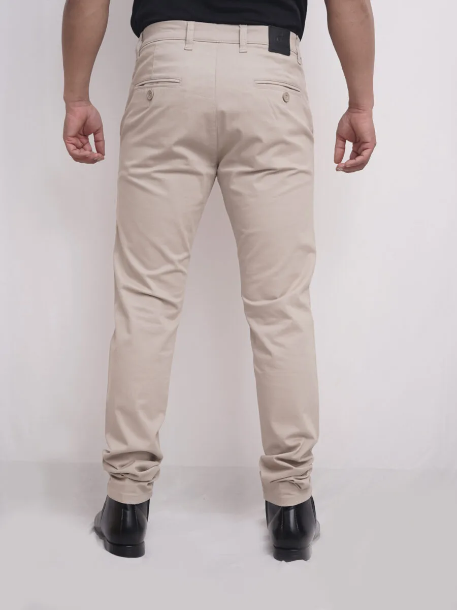 Luxury Elegant Cotton Pant for Men - Light Coffee - Image 3