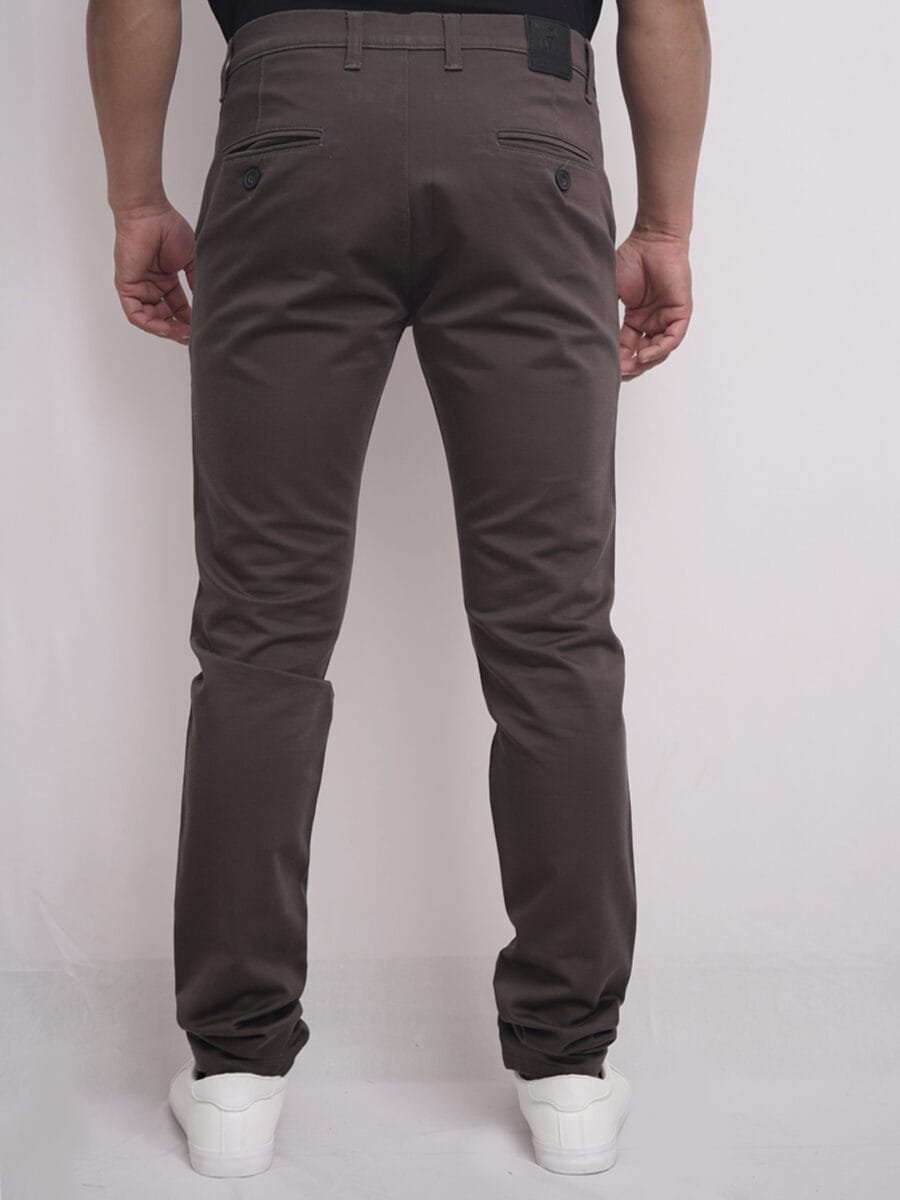 Vintage Vibes Comfort Cotton Pant for Men - Dark Coffee - Image 3