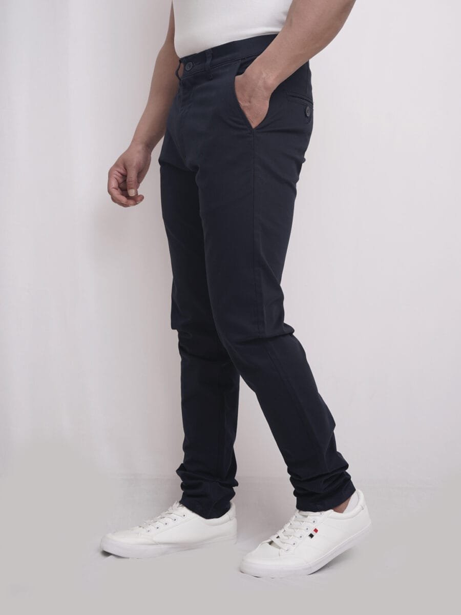 Luxury Elegant Cotton Pant for Men - Blue - Image 2