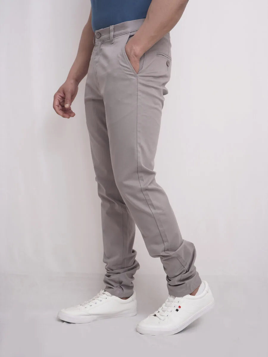 Luxury Elegant Cotton Pant for Men - Steel Grey - Image 2