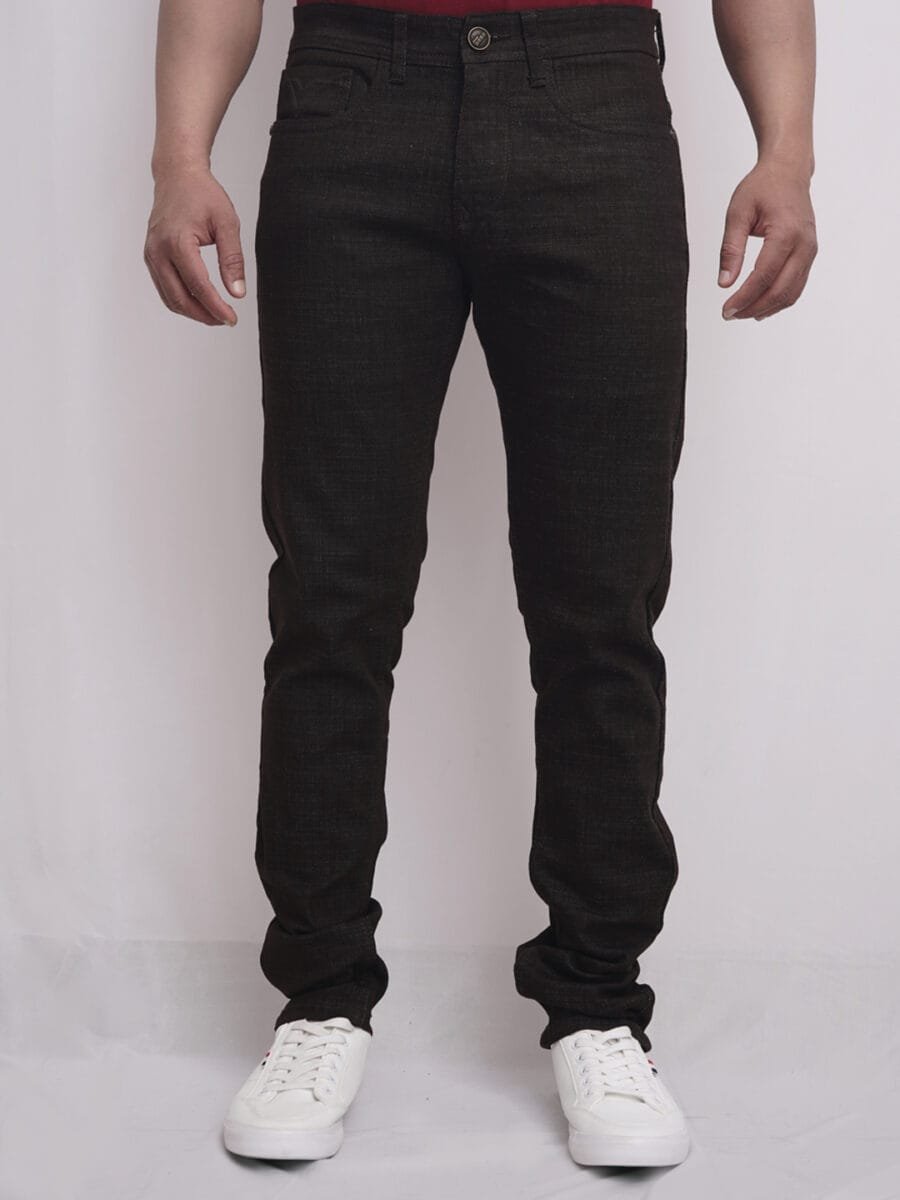 Ultimate Comfort Denim Jeans for Men - Dark Ash Brown - Image 3