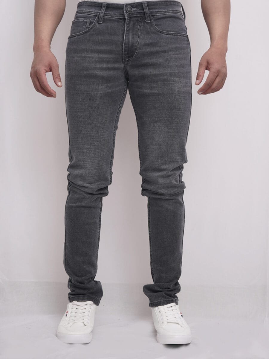 Vintage Vibes Denim Jeans for Men - Ash Black - Image 4