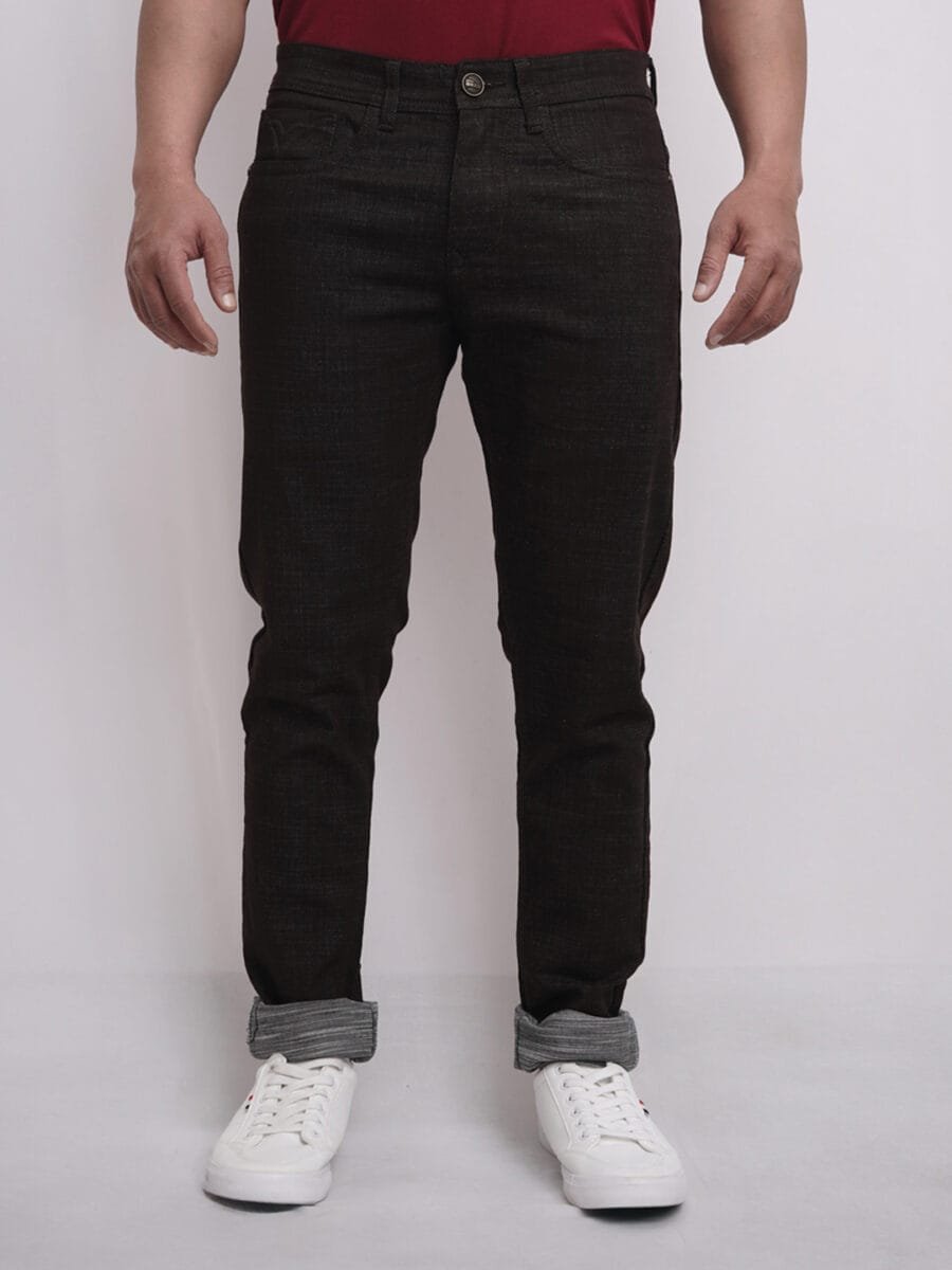 Ultimate Comfort Denim Jeans for Men - Dark Ash Brown