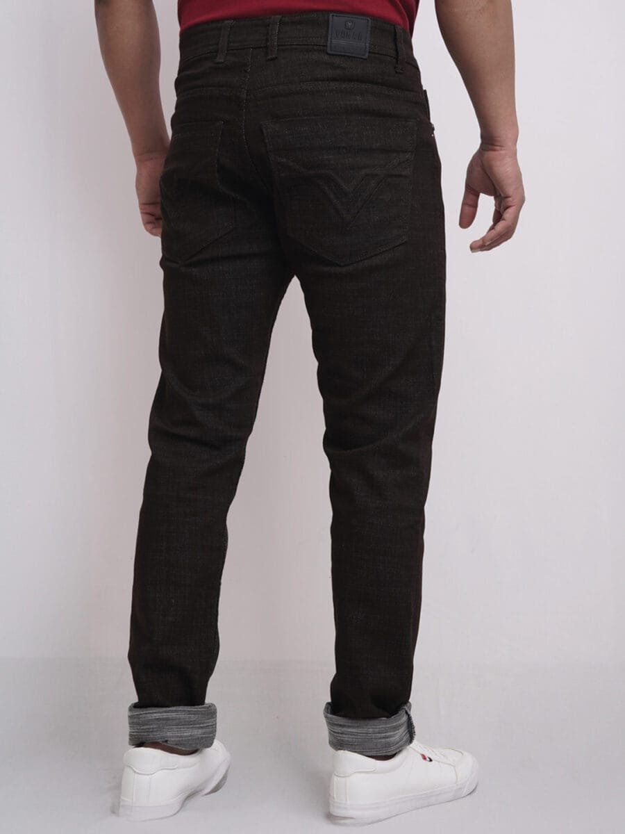 Ultimate Comfort Denim Jeans for Men - Dark Ash Brown - Image 2