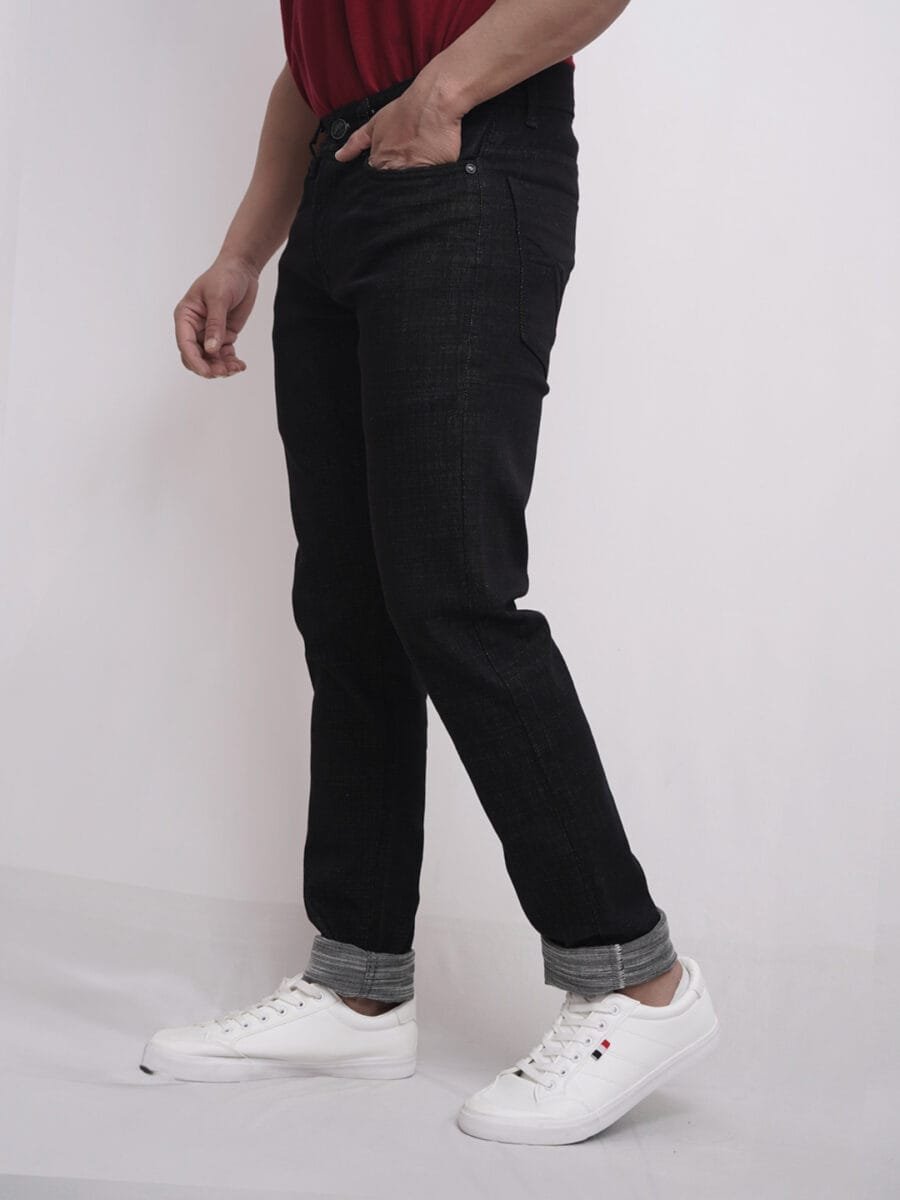 Ultimate Comfort Denim Jeans for Men - Black - Image 2