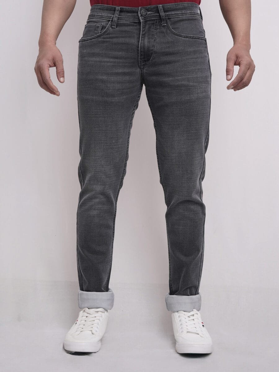 Vintage Vibes Denim Jeans for Men - Ash Green