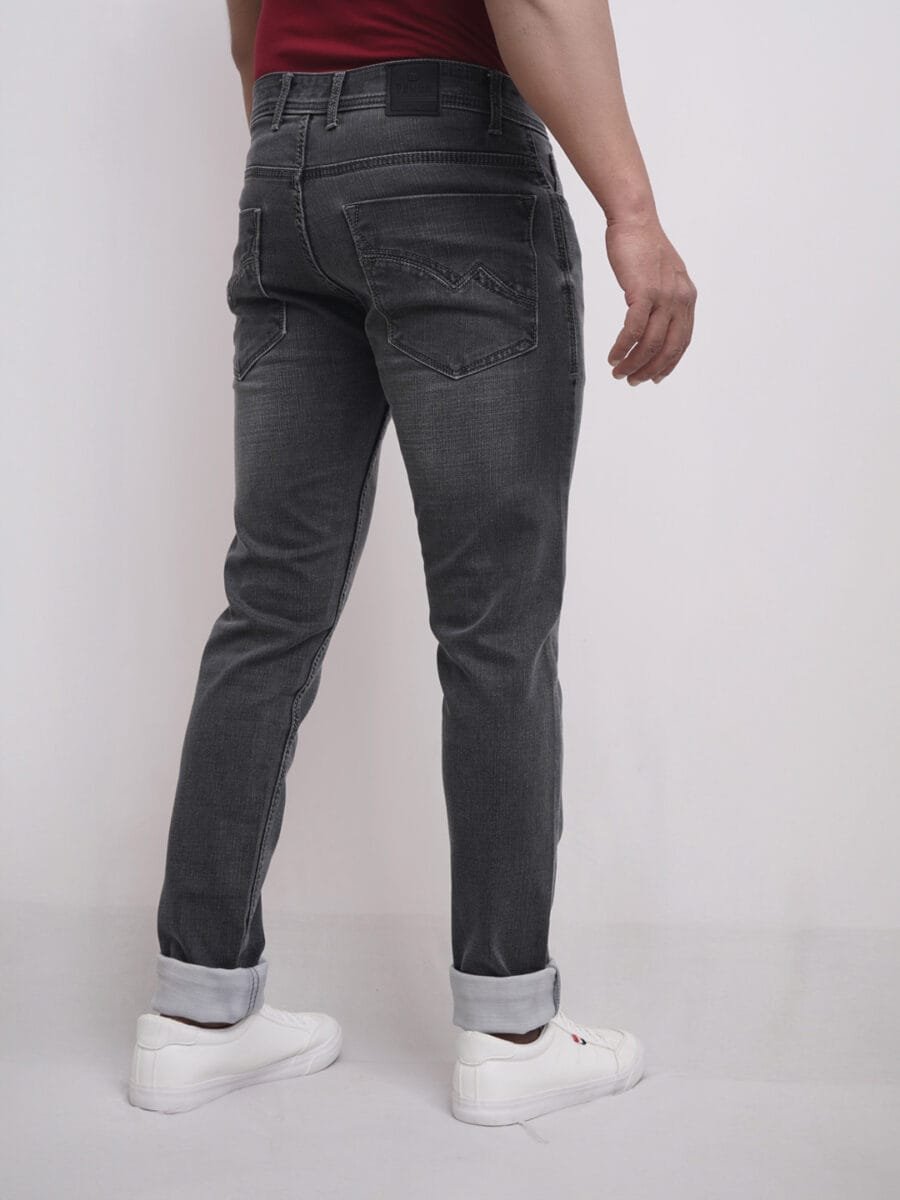 Vintage Vibes Denim Jeans for Men - Ash Green - Image 3