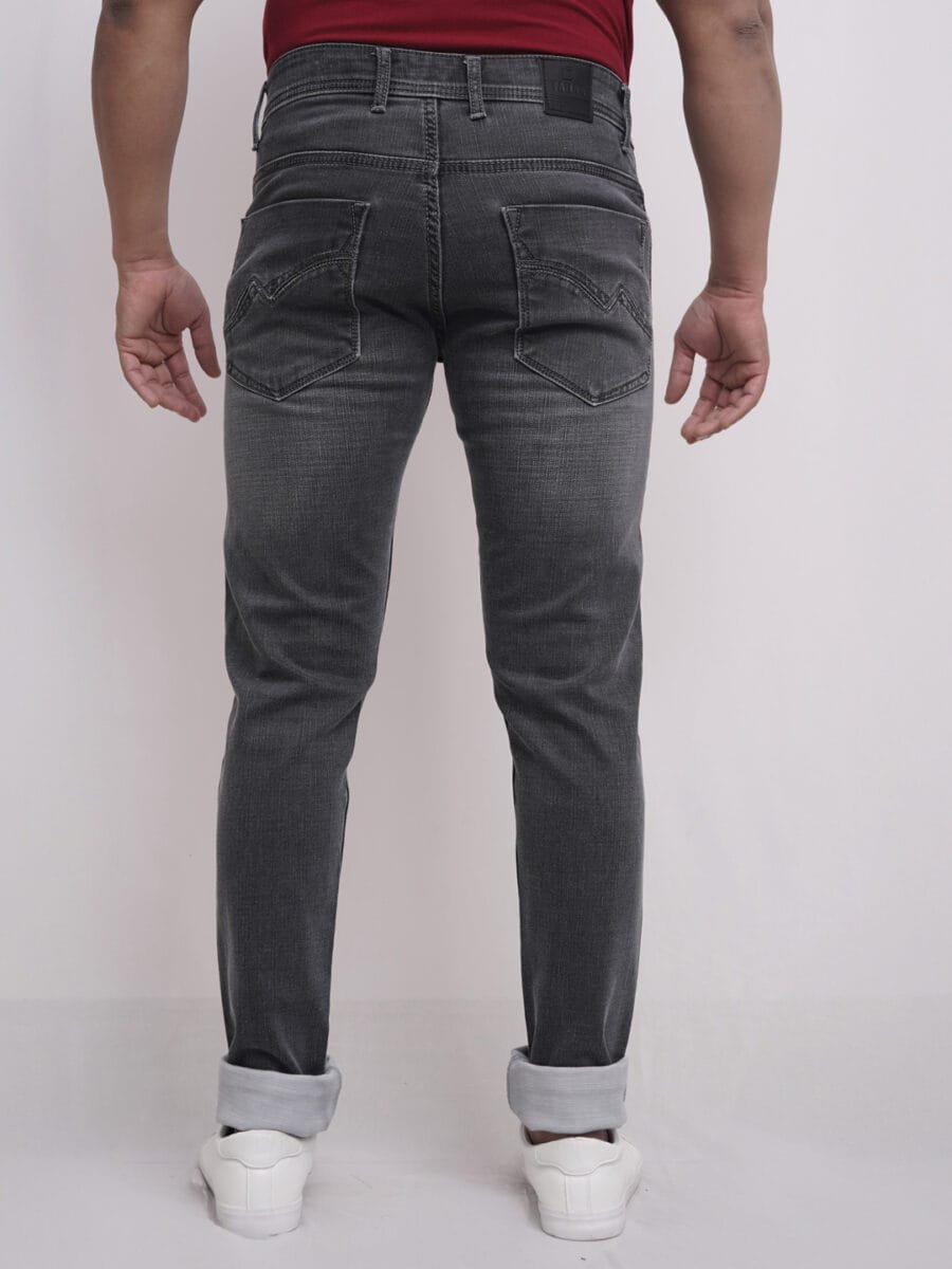 Vintage Vibes Denim Jeans for Men - Ash Green - Image 4