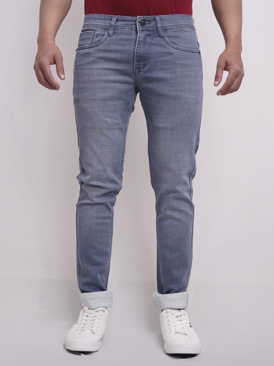 Vintage Vibes Denim Jeans for Men - Teal Blue