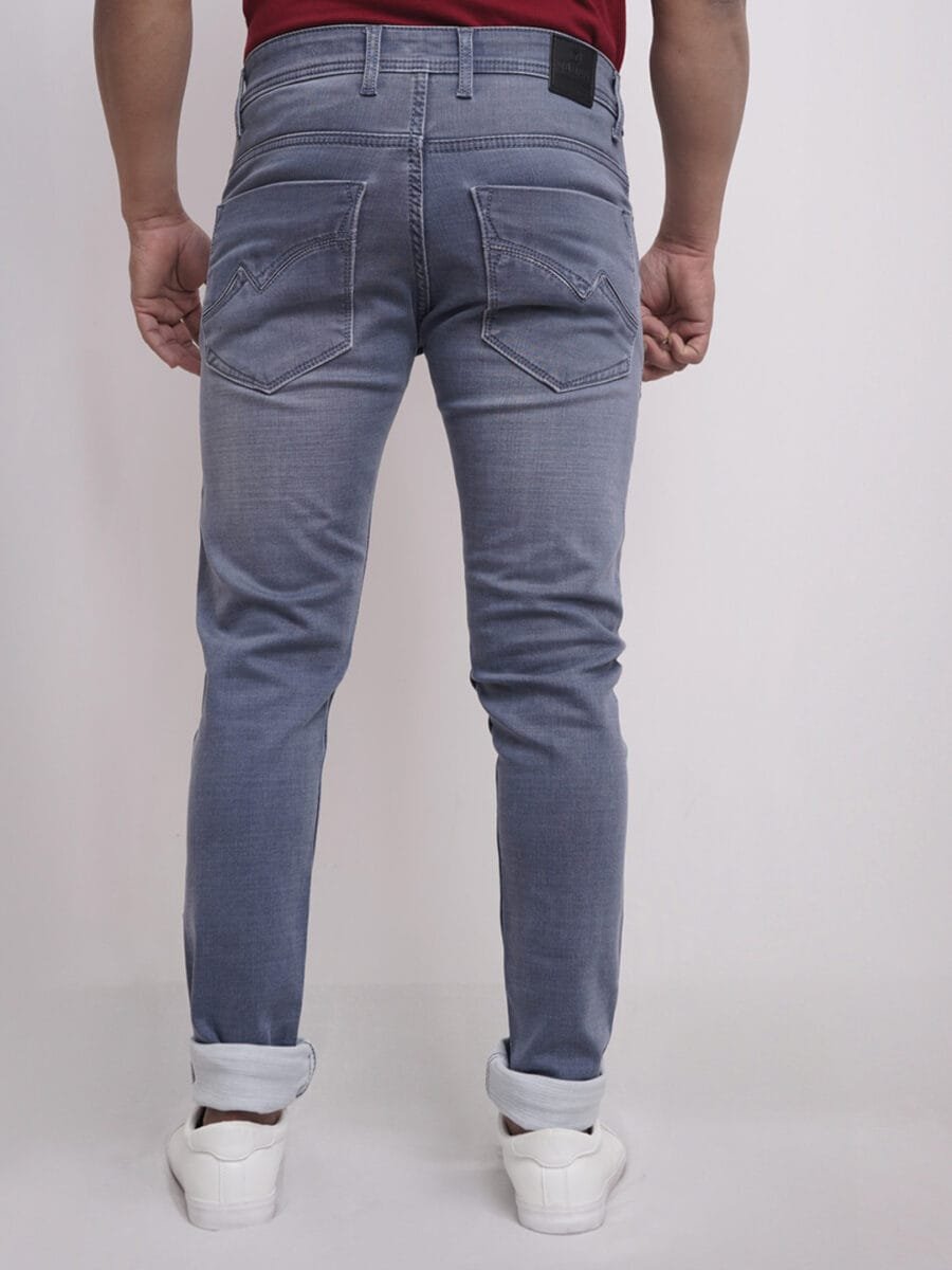 Vintage Vibes Denim Jeans for Men - Teal Blue - Image 3