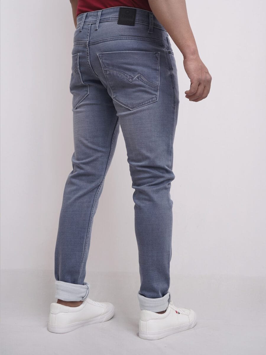 Vintage Vibes Denim Jeans for Men - Teal Blue - Image 4