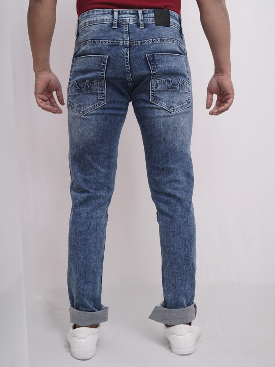 Premium Comfort Denim Jeans for Men  - Light Blue - Image 3