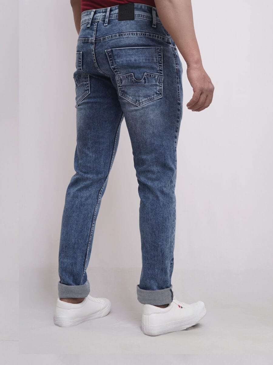 Premium Comfort Denim Jeans for Men  - Light Blue - Image 4