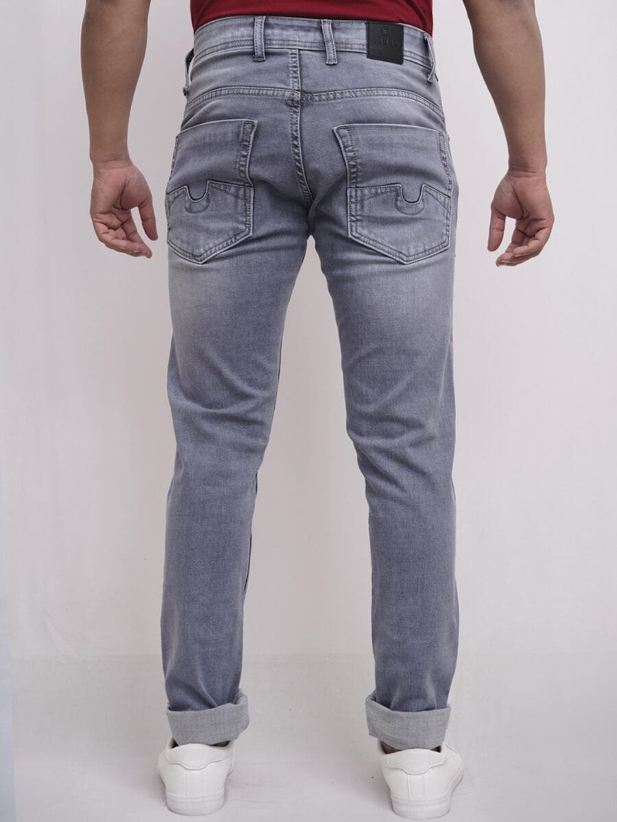 Premium Comfort Denim Jeans for Men - Ash Blue - Image 3