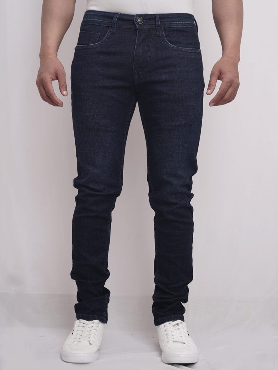 Premium Comfort Denim Jeans for Men -  Dark Blue - Image 4