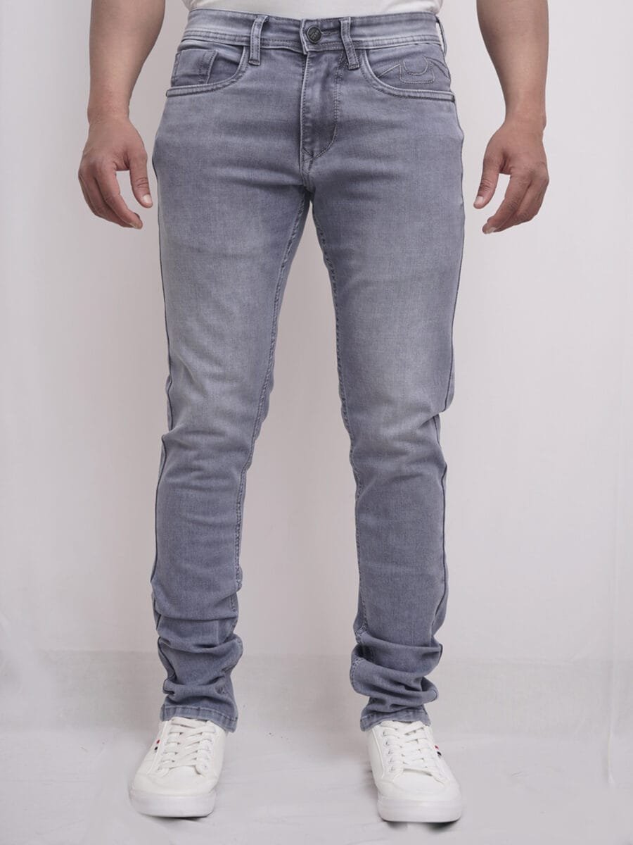 Premium Comfort Denim Jeans for Men - Ash Blue - Image 4