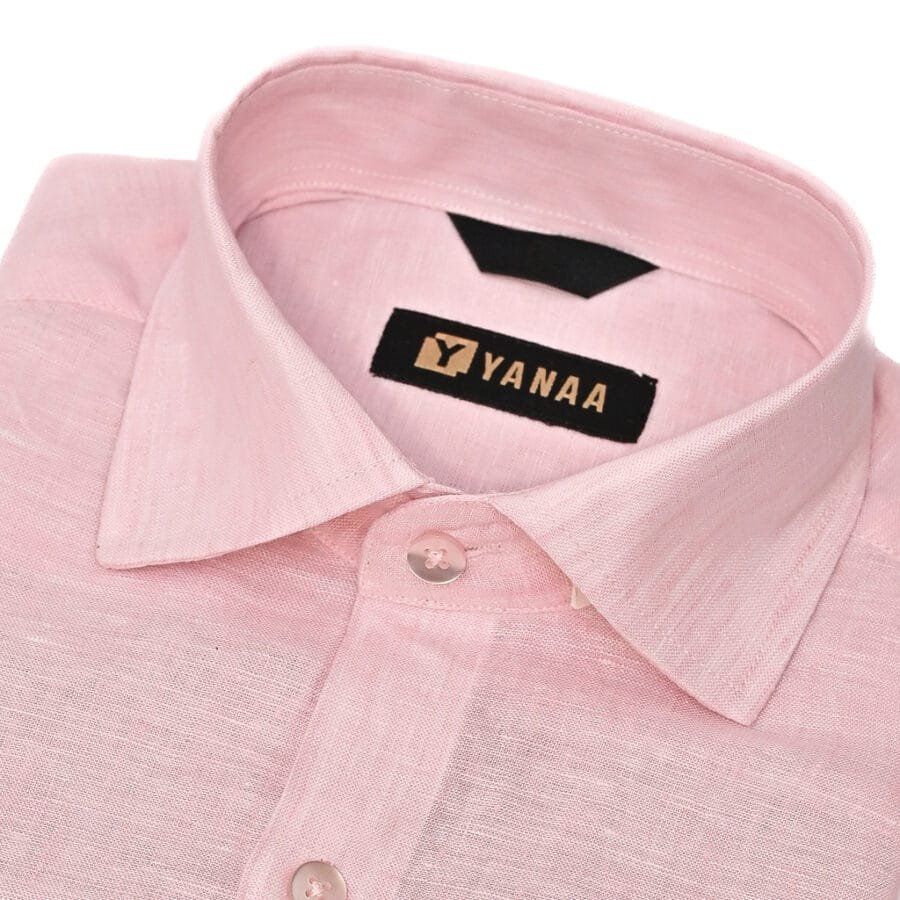 Imperial Linen Shirt for Men - Light Pink - Image 5